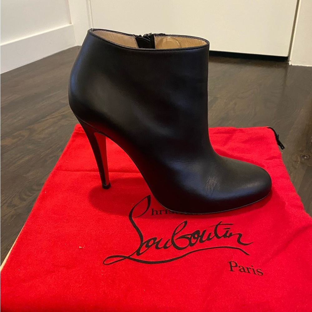 Christian Louboutin Sleek Black Heeled Boots